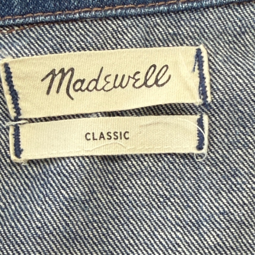 Madewell Denim Classic style jacket. Washed look with copper buttons. Small. - Picture 2 of 15